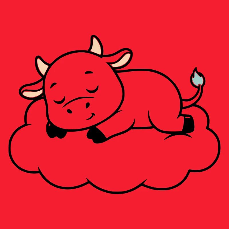 Sleeping Cow Cloud Dream Baby