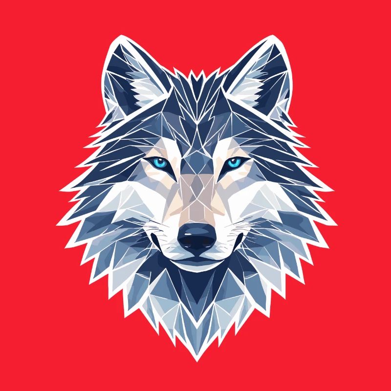 Geometrischer Wolf - Moderner Geometrischer Wolf 