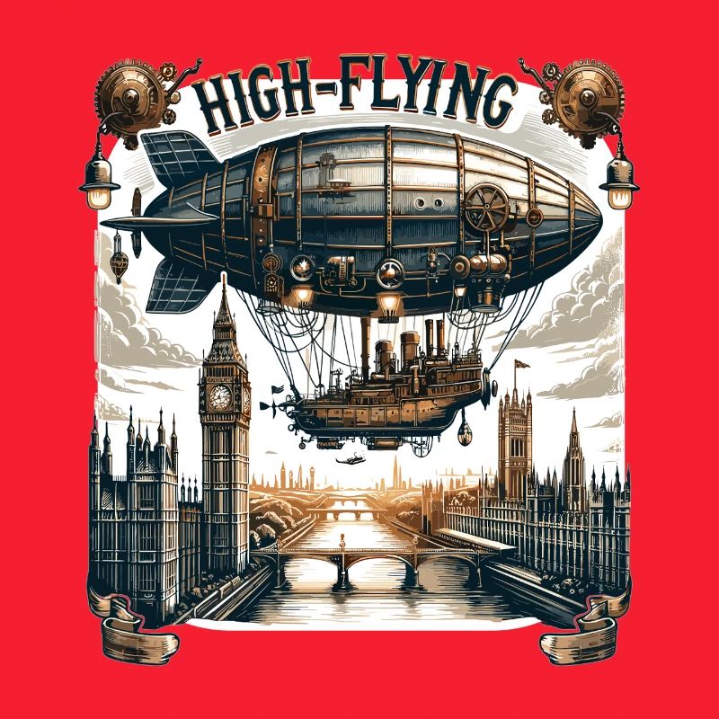 Dirigeable volant au-dessus de Londres
