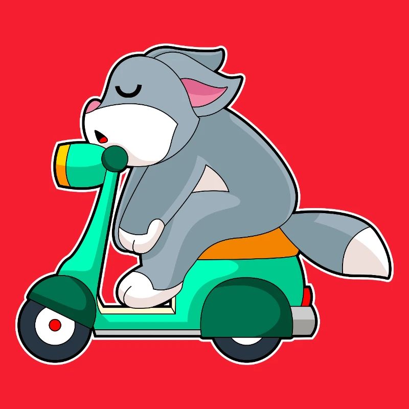 Katze Motorroller