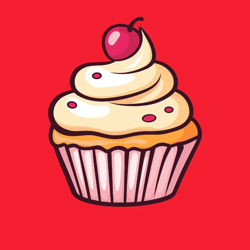 Pastel Cupcake Cerise Baiser