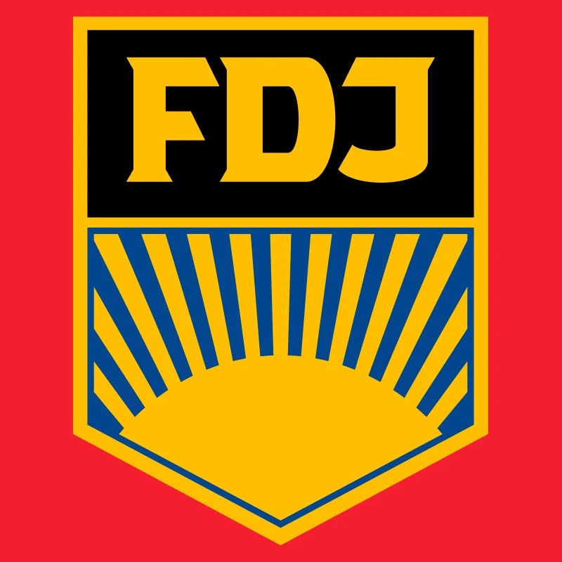 FDJ - Freie Deutsche Jugend (eckig, dreifarbig)