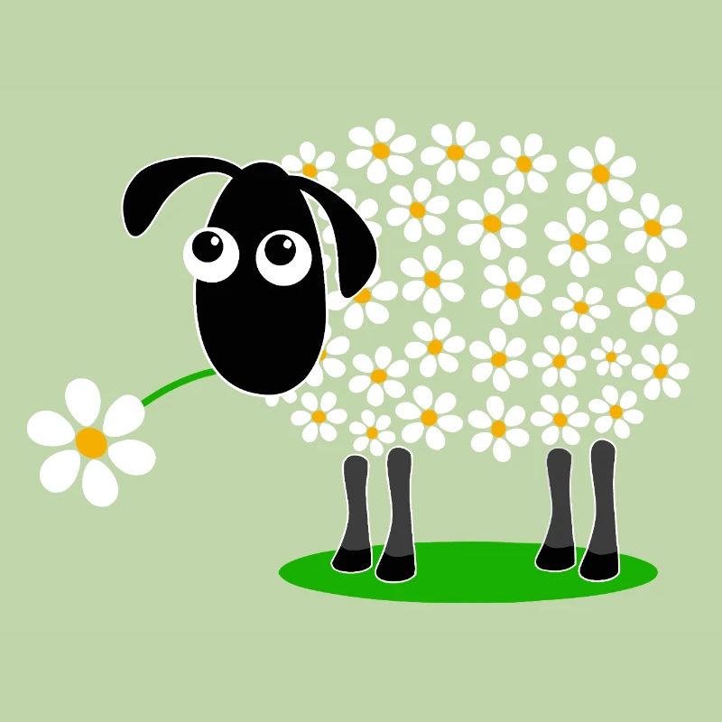 Daisy Parade Schaf-Cartoon