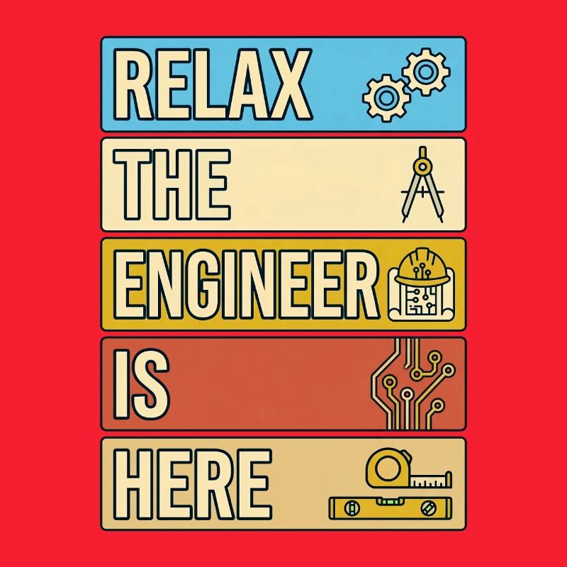 Relax The Engineer Is Here Retro Gift