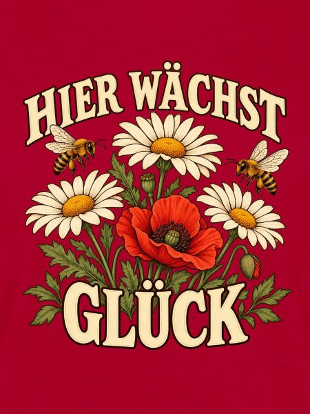 Hier wächst Glück Blumen im Garten