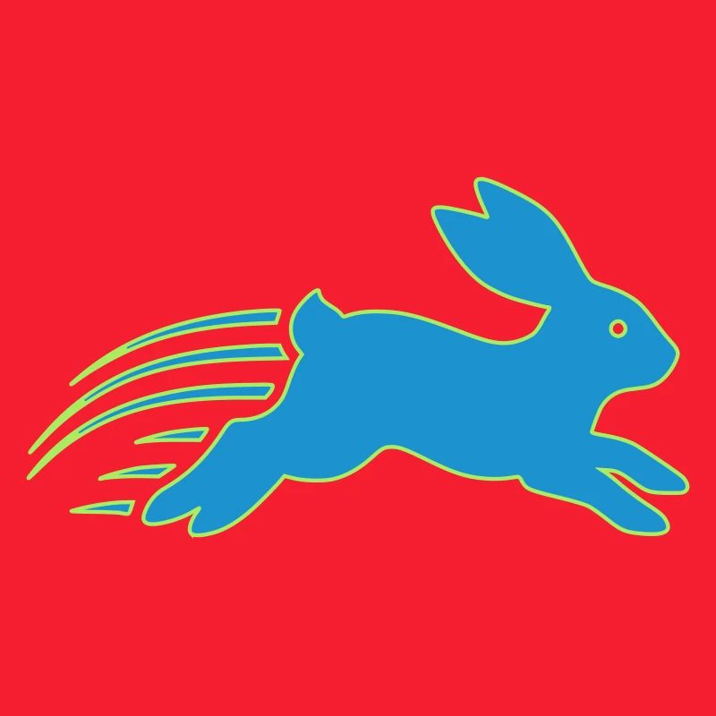 Running Bunny Speed Bunny Logo Vector