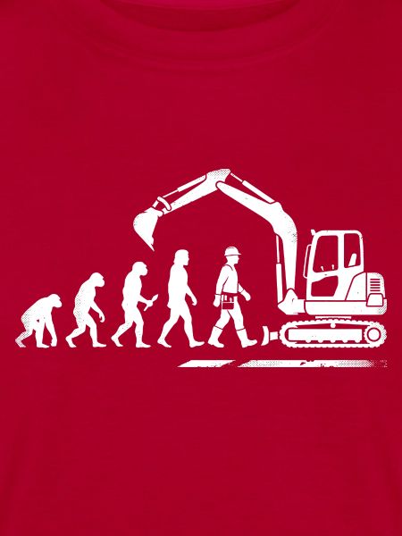 Evolution Bagger Baggerfahrer Bauarbeiter Mensch