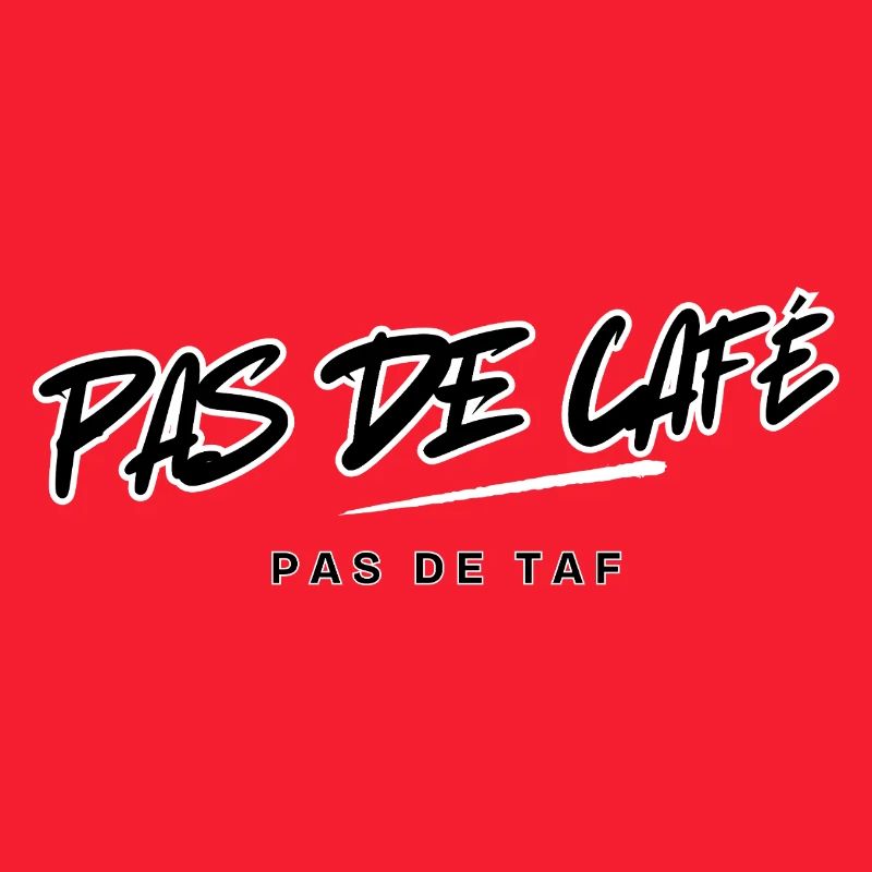 Design Typographique Pas de Café