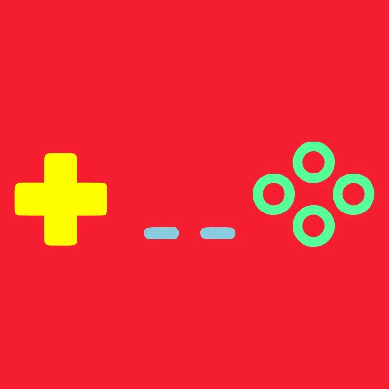Gaming Controller Buttons Retro Vector