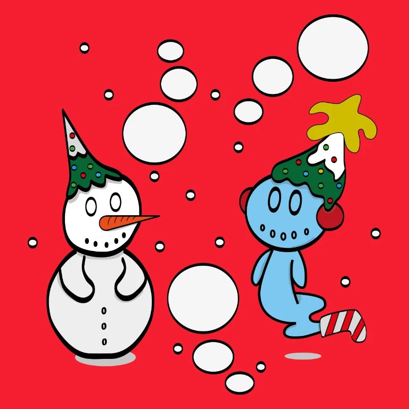 Schneemann und Geist
