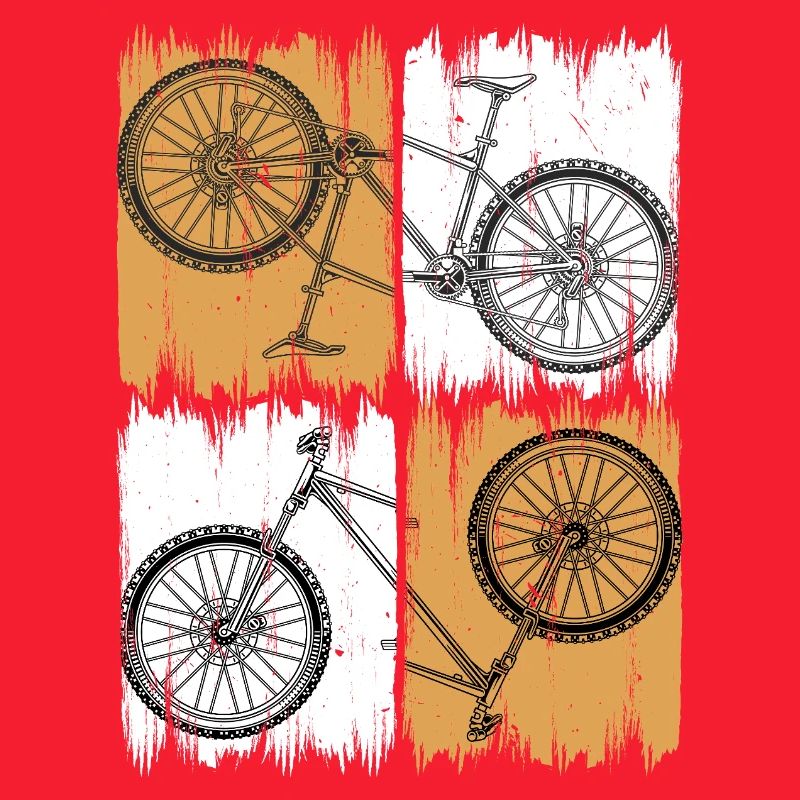 Grunge Split Bicycle Quad Artwork