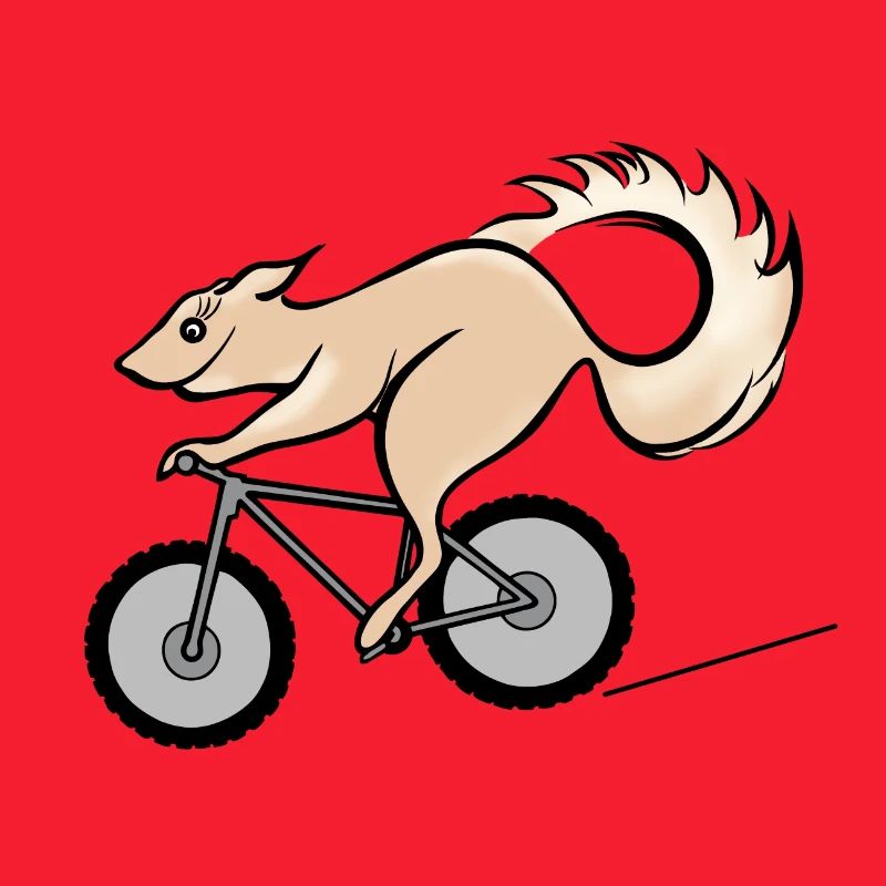 Fahrrad und Eichhörnchen