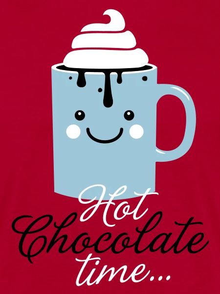 Funny cute mug with i love hot chocolate with