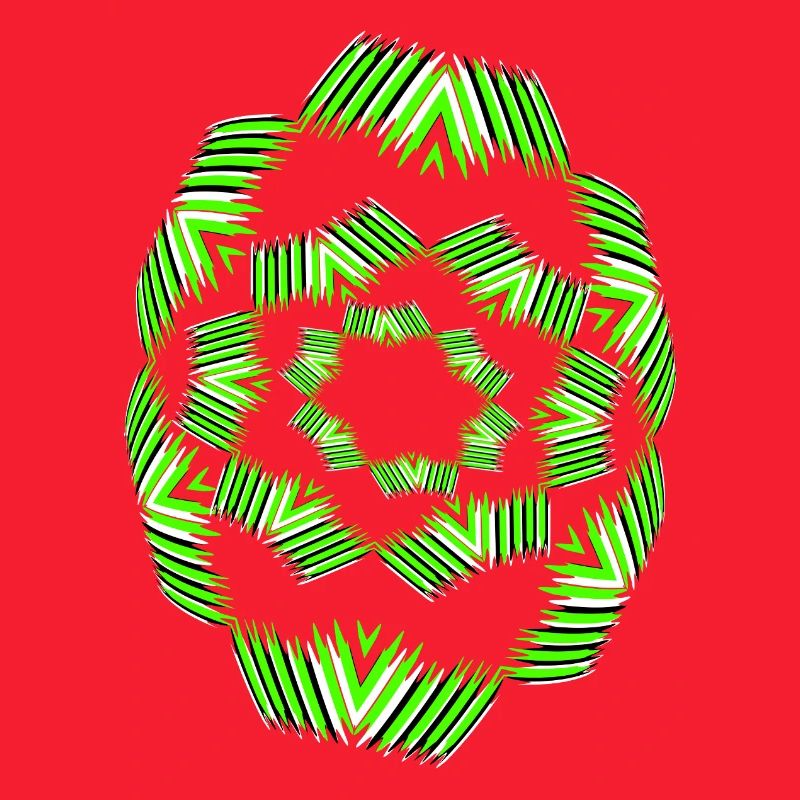 Neon Mandala Fächer Muster