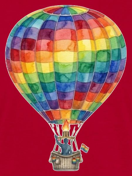 Regenbogen-Heißluftballon