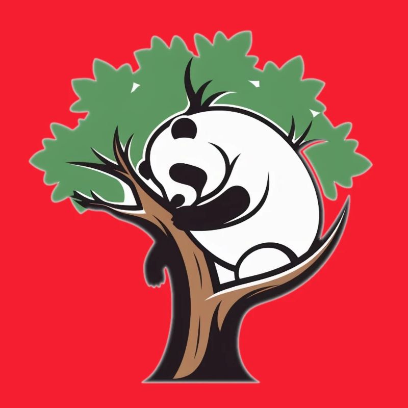 Panda in a tree
