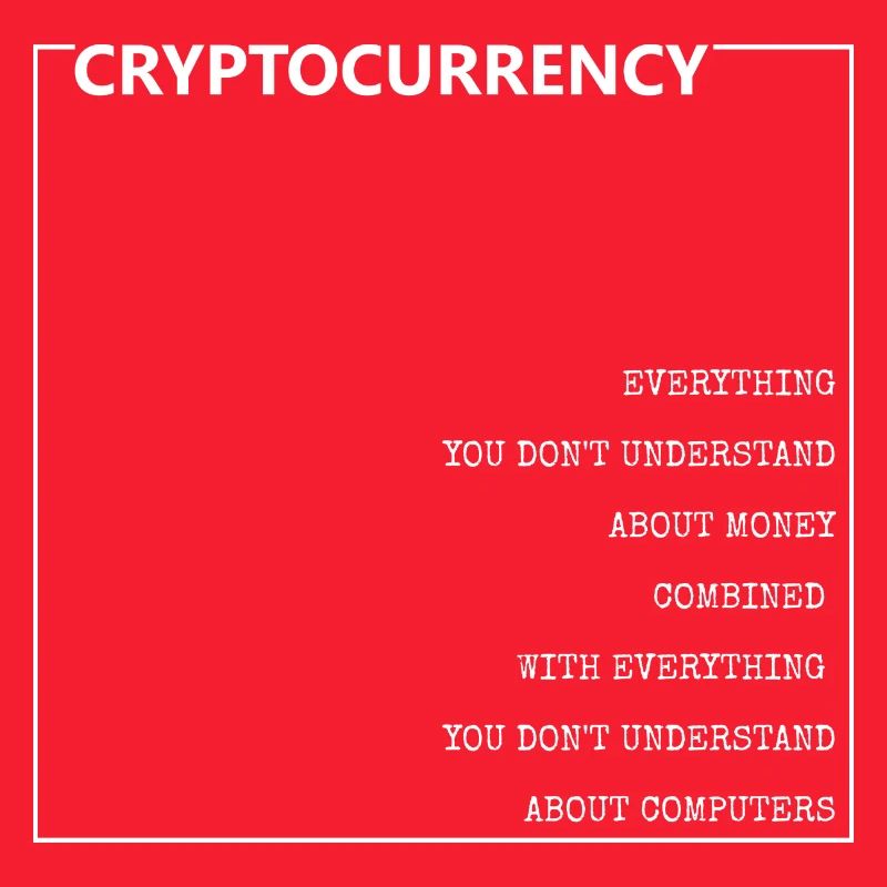 Cryptocurrency Description Funny white