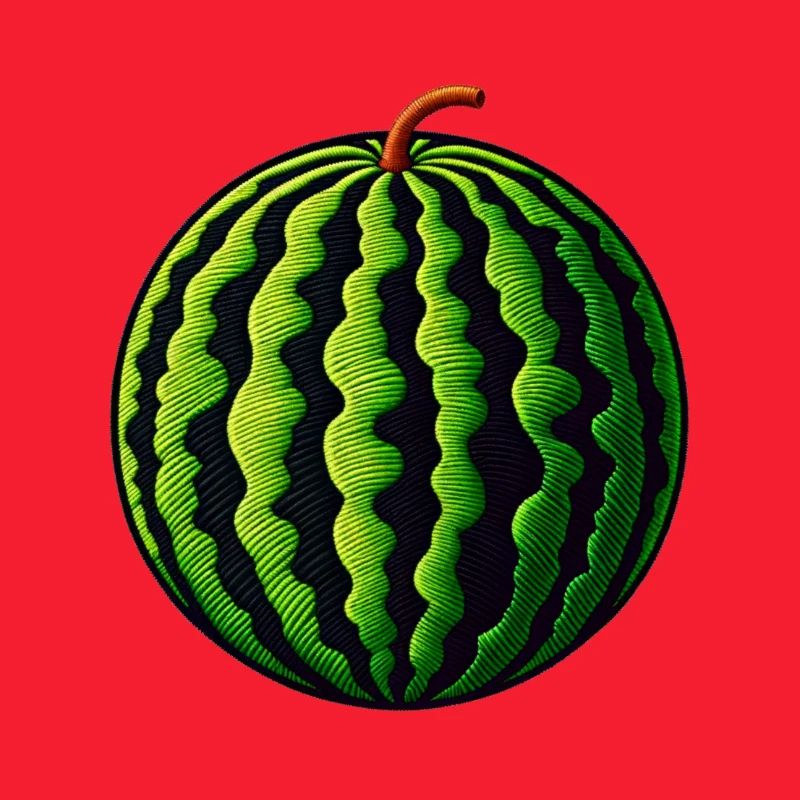 Pastèque brodée