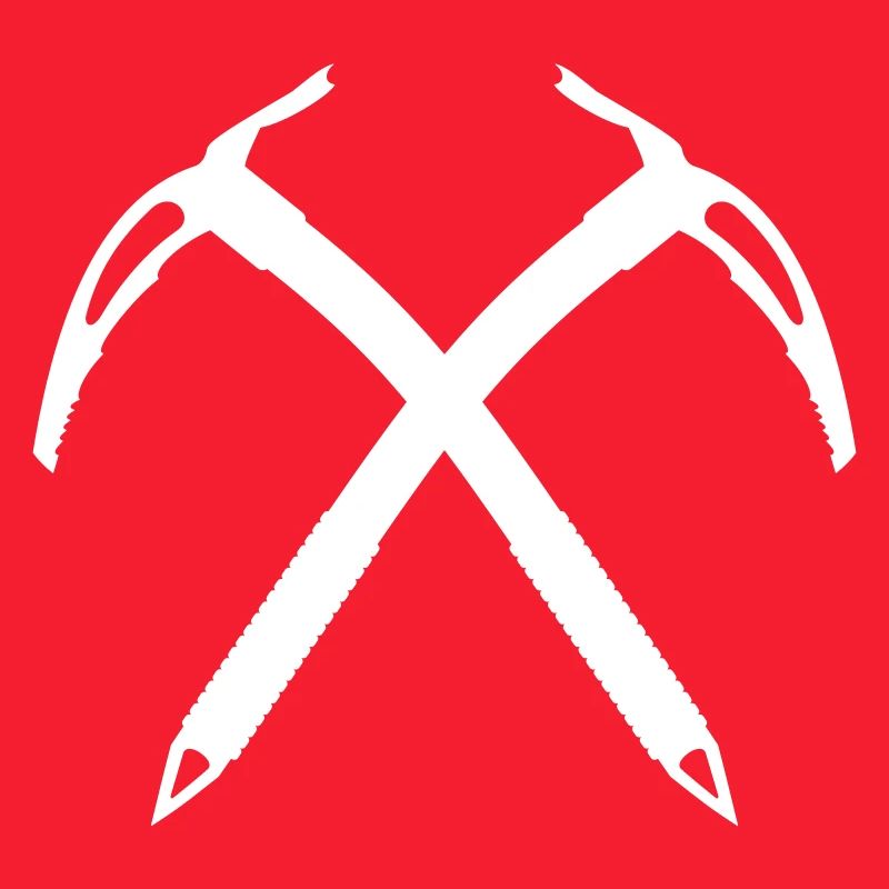 Gekreuzte Eispickel