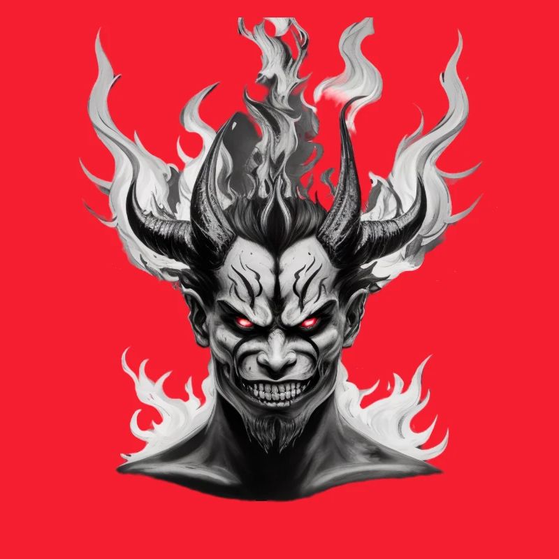 Portrait of the Devil Devil Demon Burning Fire
