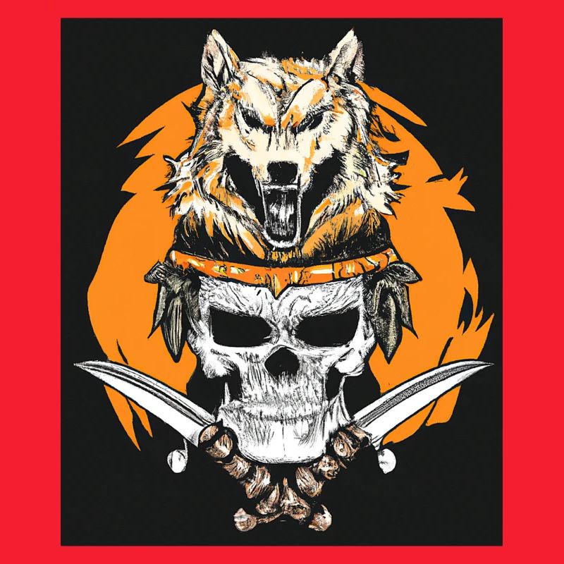 Vector Samurai Warrior Skull Mask Japan