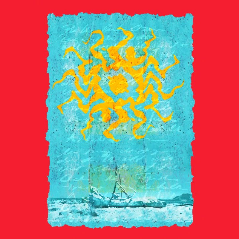 Vortex de soleil sur le bateau de plage