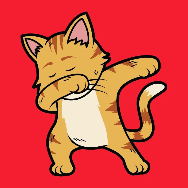 Cat Dabbing Dancing Cool Cat Dancing Figure