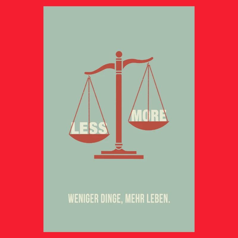 Moins, c’est plus - Conception d’affiche d’équilibre