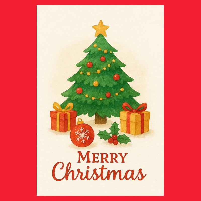 Weihnachtsbaum mit Geschenken