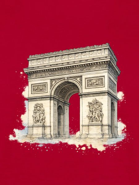 Arc de Triomphe in Aquarell