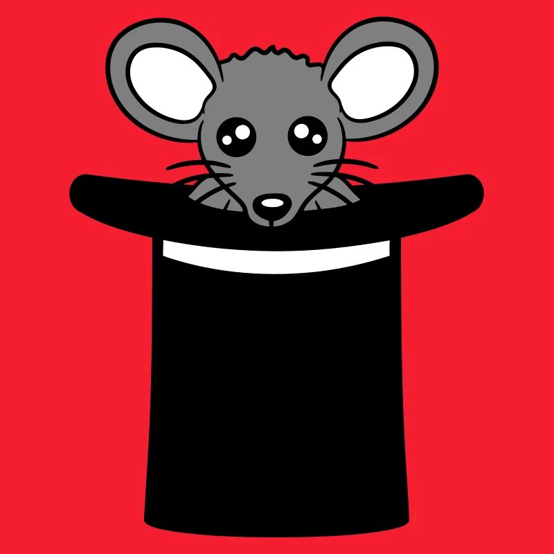 souris en chapeau de sorcier chapeau haut de forme petite souris mignon