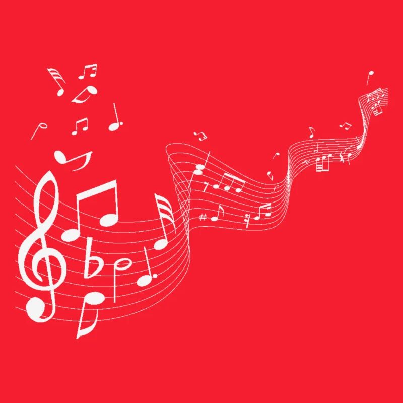 Notes de musique blanches