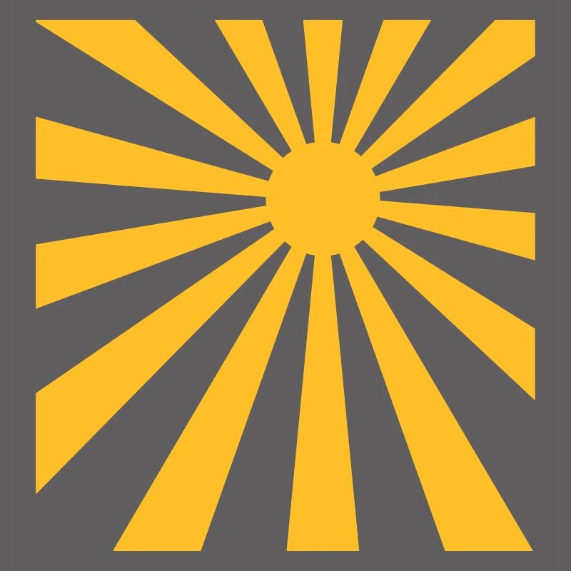 Sun rays rectangle design