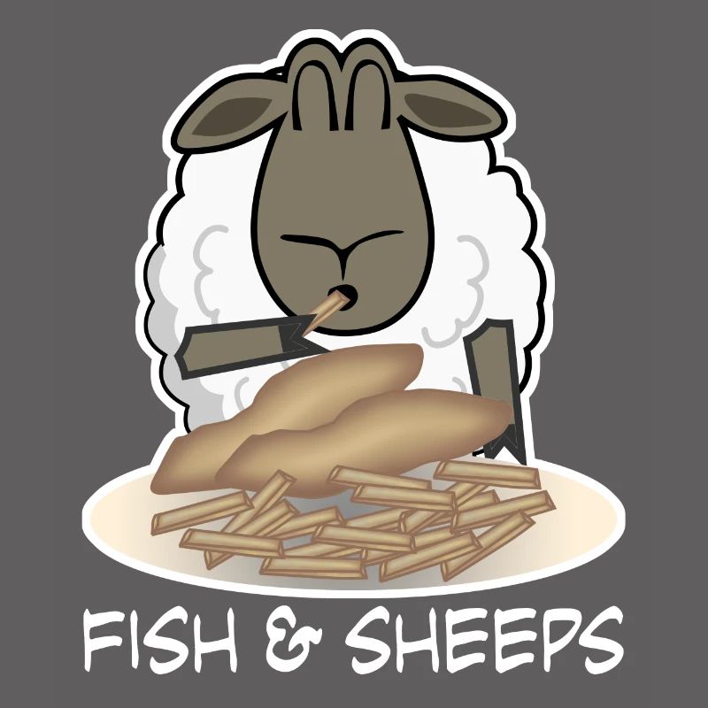 Sheep eats Fish and Chips Shepherd