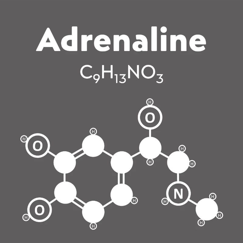 Molécule d'adrénaline blanche