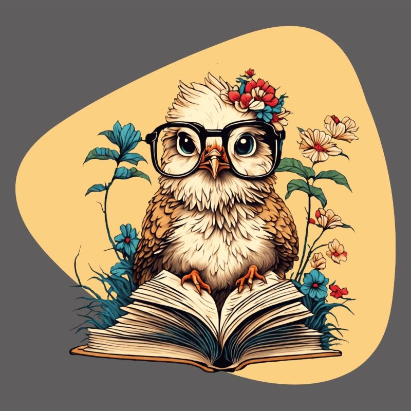 Eule mit Buch