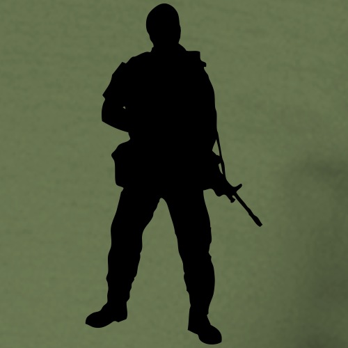 Swedish soldier + SWE Flag - T-shirt herr