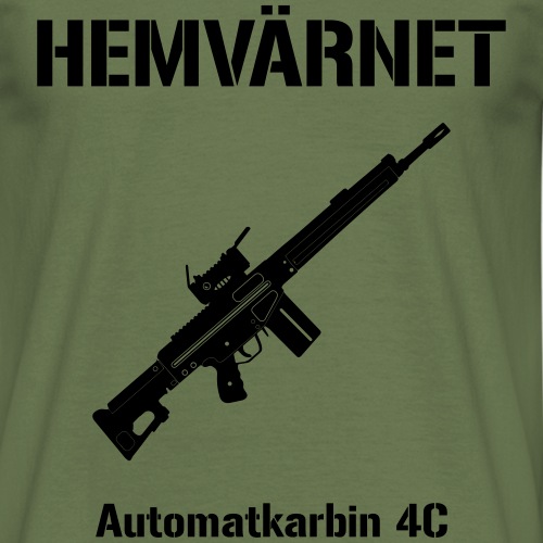 Hemvärnet - Automatkarbin 4C + SWE Flagga