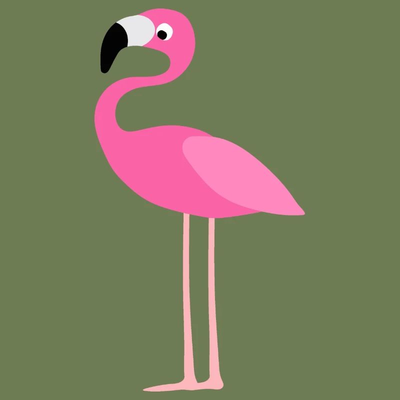 Flamingo im einfachen Stil - pinker Vogel