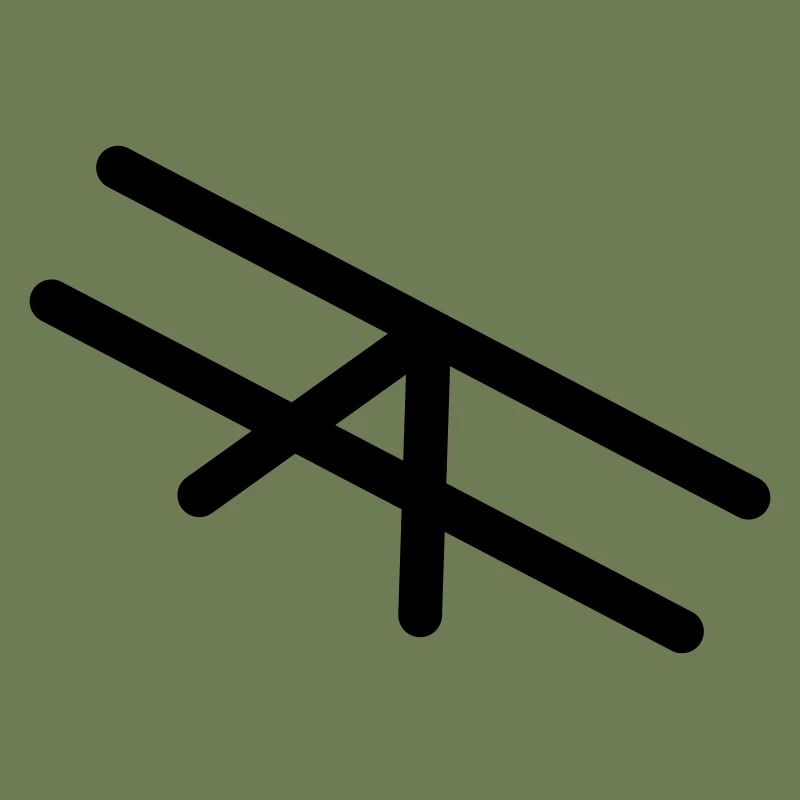 Minimalistic Plane Black