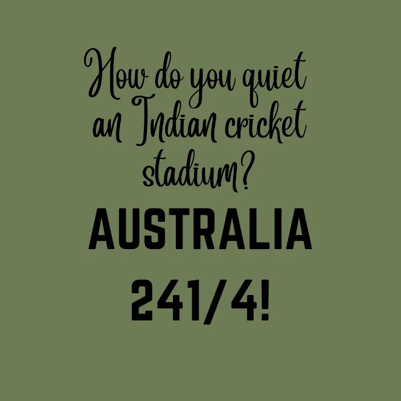 Conception de texte de cricket drôle Inde / Australie finale