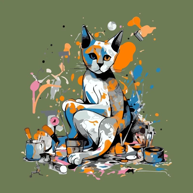 Miko the painter cat