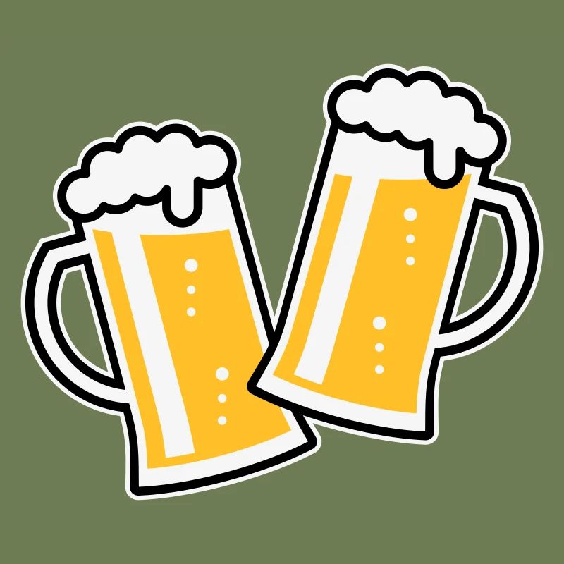 2 chopes à bière Toast (bière / chope à bière / 3C)