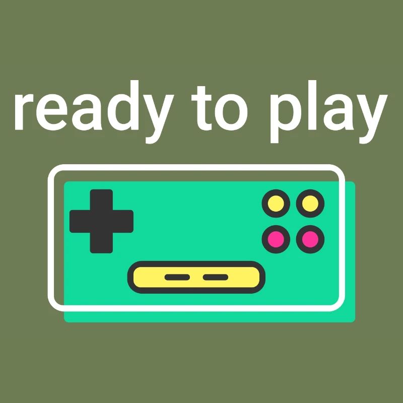 ready to play: retro clean game controller white