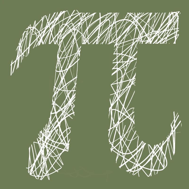 Pi Circle Number Greek Scribbled Gift Idea