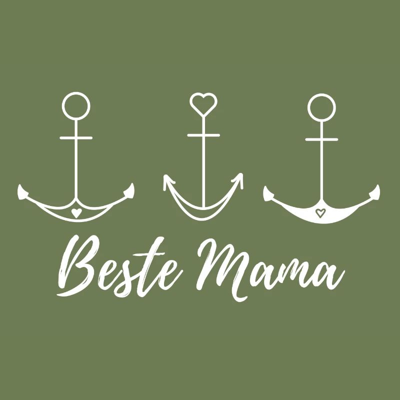 Anker mit Herz Spruch Beste Mama Muttertag