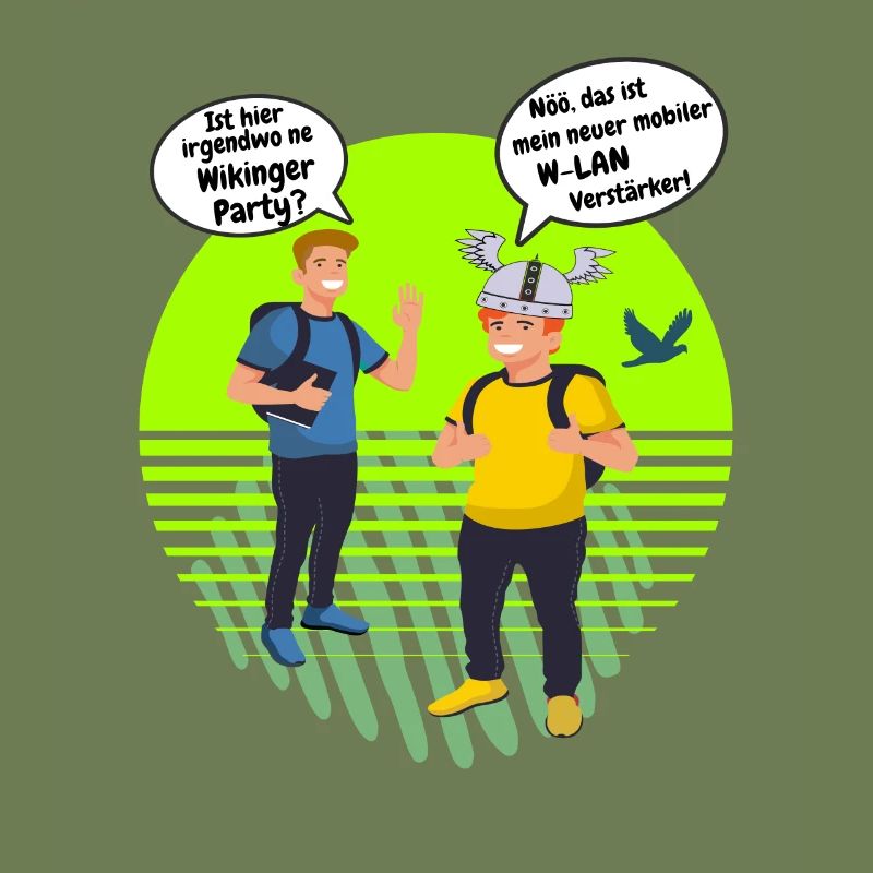 Wikinger Party oder W-LAN Verstärker Wifi Design