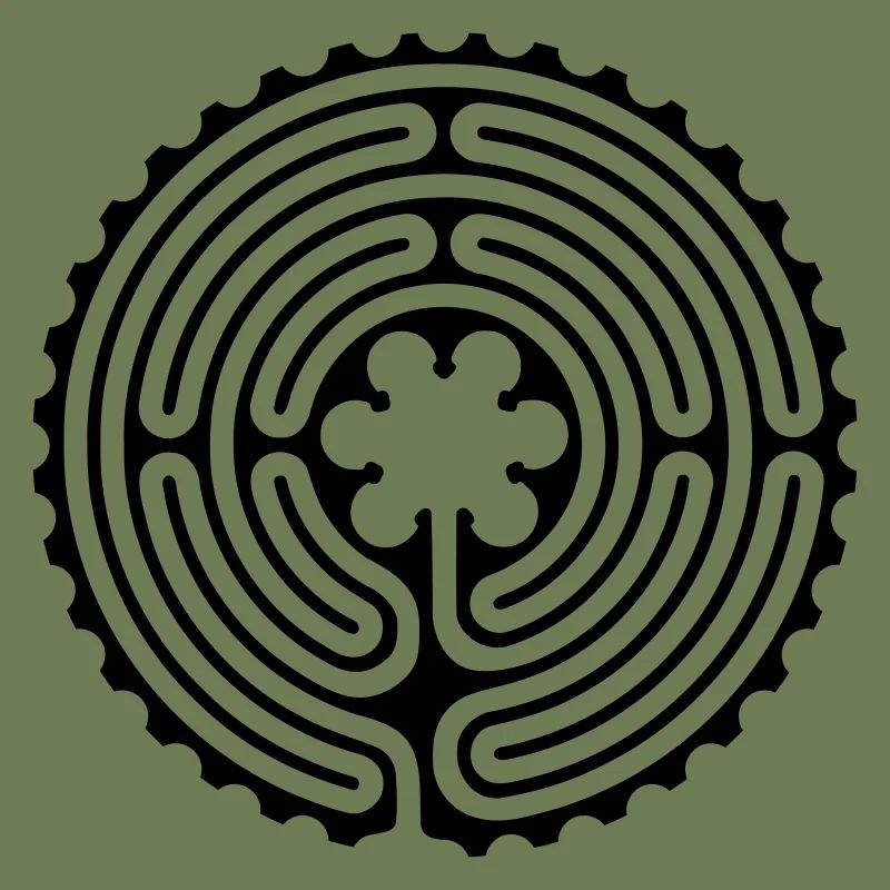 Labyrinth vector illustration color change possible