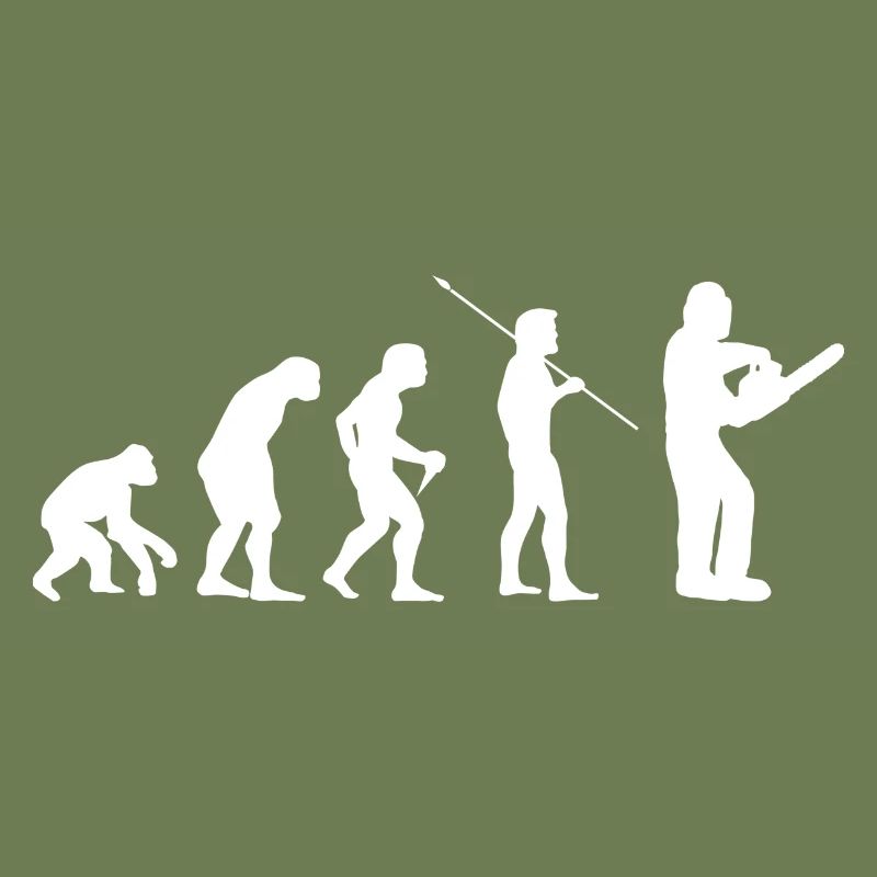 Evolution Forester Wood Make Forestry Worker