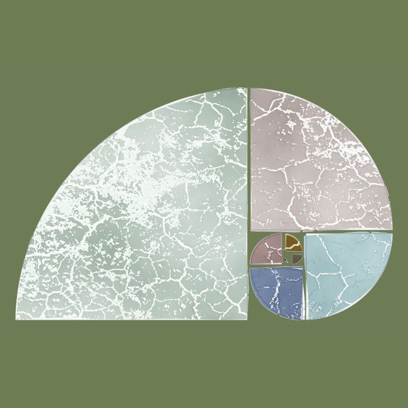 Fibonacci Spiral Sequence - Light Colored 1